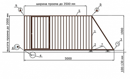Откатные ворота из дерева серии ЭКО, купить в любом городе России с доставкой, размер 3 500х2 000, цвет e128fd62-9af7-11e3-81d6-e447bd2f56ba, цена 59 390 руб.